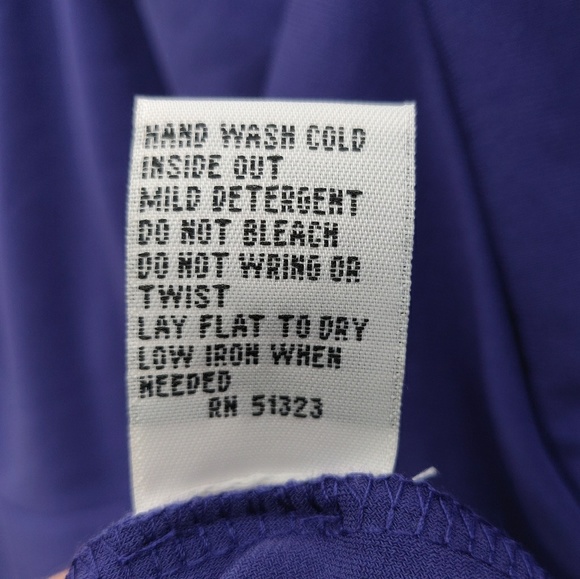 Kenneth Cole Purple Surplice Tank Blouse EUC - Picture 9 of 10